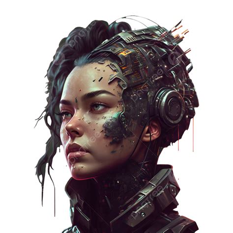 High Tech Sci Fi Cyberpunk Style Movie Game Character Portrait Star ...