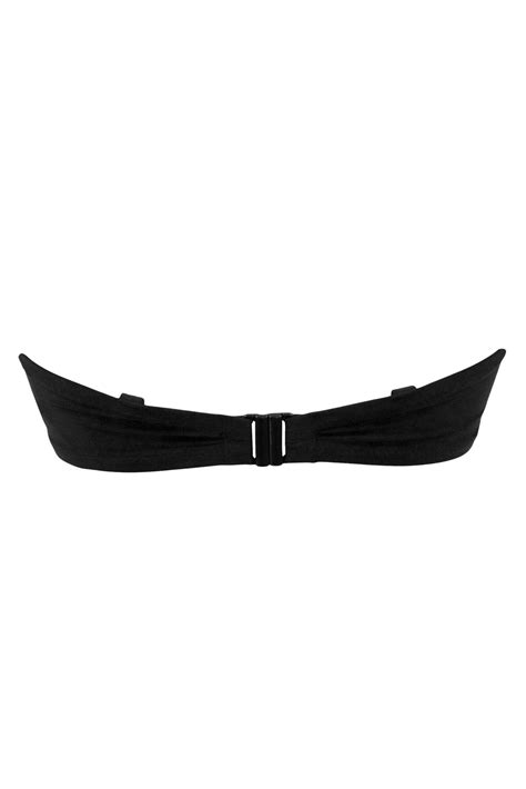 Santa Cruz Strapless Lightly Padded Underwired Bikini Top In Black