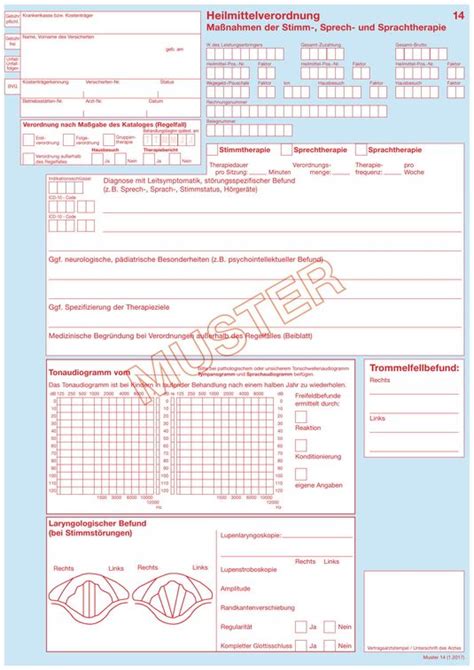 Muster Der Heilmittelverordnung Und Z Azh
