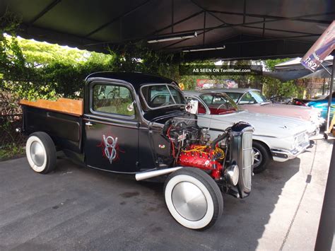 1938 Ford Flathead Rat Rod Hot Rod Mat Black Old School Pick Up