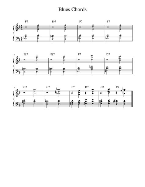 Blues Chords Piano Chart Sheet And Chords Collection | Images and Photos finder