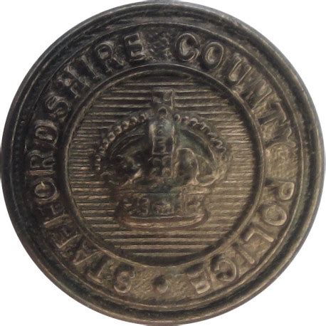 Staffordshire County Police - Staffordshire To Left uniform button