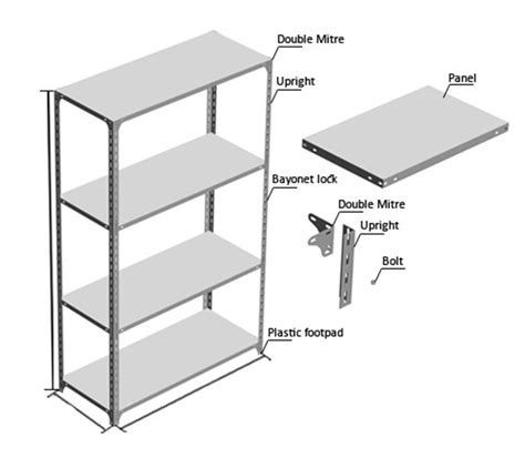 Slotted Angle Shelving Metal Storage Rack With Mdf Shelves