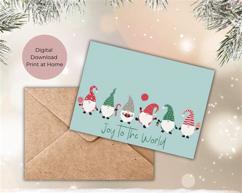 Printable Christmas Cards Festive Printable Christmas Cards - Etsy