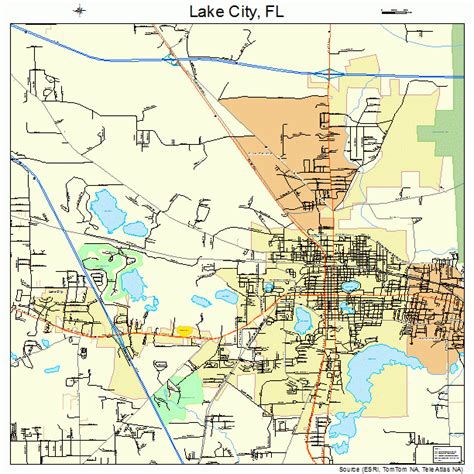 Florida Map Lake City - Wilie Julianna