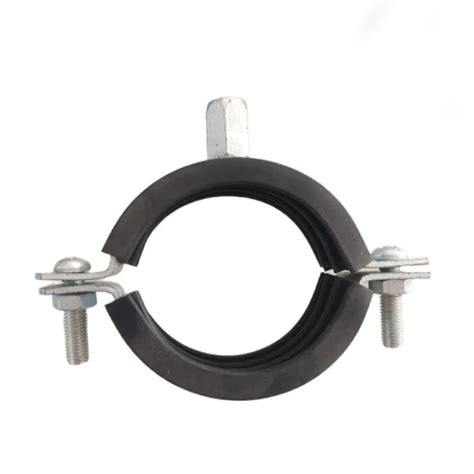 Single Ring Zinc Plated Carbon Steel M6 Thread Pipe Clamps With Epdm