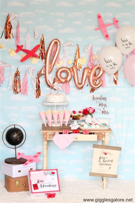 Love is in the Air Airplane Themed Bridal Shower - Giggles Galore