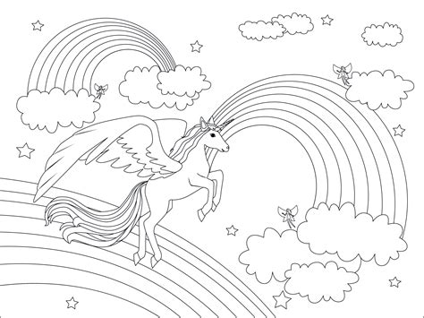 Jednorozec Do Druku Kolorowanka Jednorozec I Tecza Unicorn Coloring Images