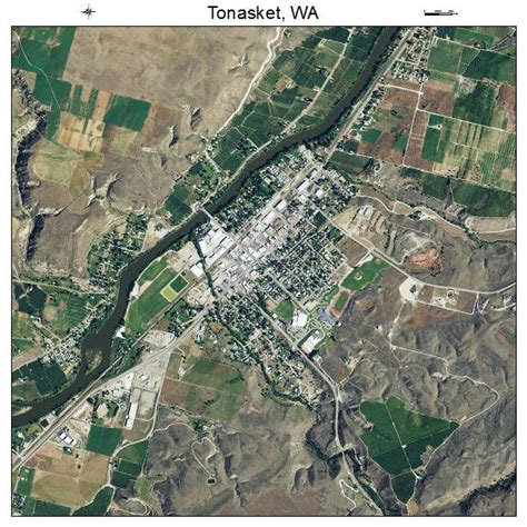 Aerial Photography Map of Tonasket, WA Washington