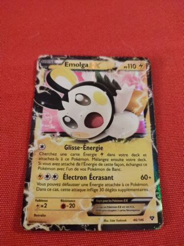 Emolga Ex Pv Xy Holo Reverse Rare Carte Pokemon Vf Fr Ebay