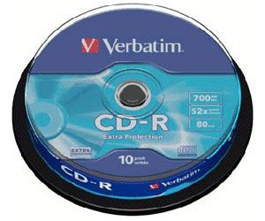 Verbatim CD R 700MB 80min 52x Extra Protection 10er Spindel Ab 2 94