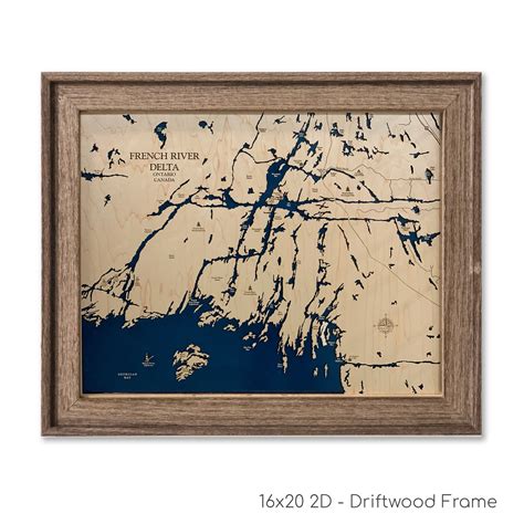 French River Delta Map | Wooden Maps | thirtyAXIS