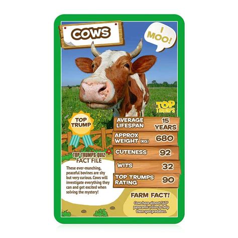 Farm Animals Top Trumps Card Game