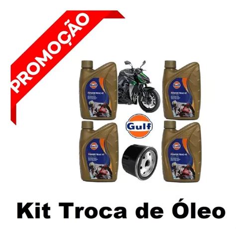 Kit Troca De Óleo Gulf 15w50 100 Sintético Kawasaki Z1000 Frete grátis