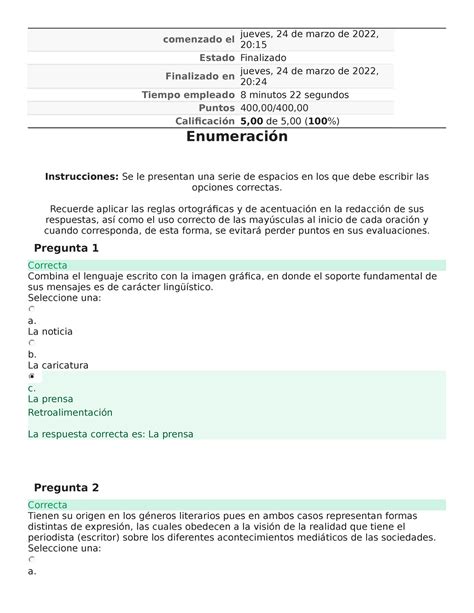 Actividad 13 Cuestionario Comenzado El Jueves 24 De Marzo De 2022