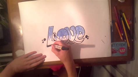 How To Draw Graffiti Love Youtube