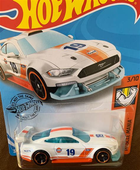 Hot Wheels Custom 18 Ford Mustang Gt Gulf Livery Long Etsy