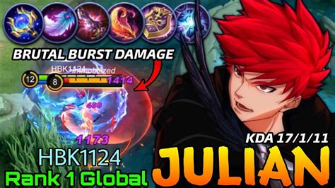 Julian Insane Burst Damage Build Top 1 Global Julian By Hbk1124