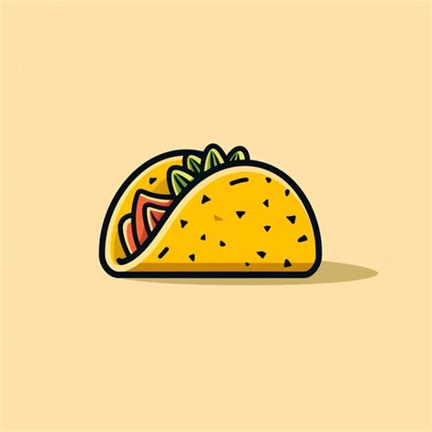 Premium Photo A Cartoon Taco With A Lot Of Toppings On It Generative Ai