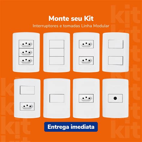 Tomadas A A Interruptores Pluzie Modular Apagador Paralelo Simples