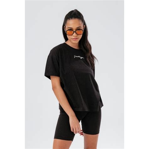 Hype Womens Black Scribble Boxy Tee And Cycling Shorts Set Women From