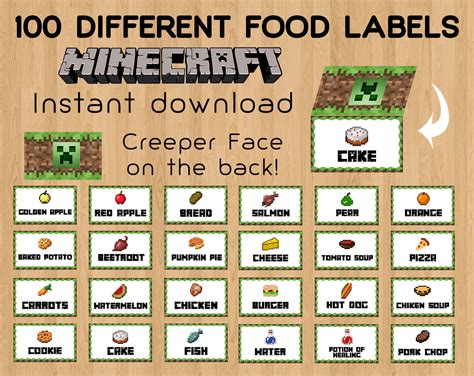 Minecraft Food Printable Printable Word Searches