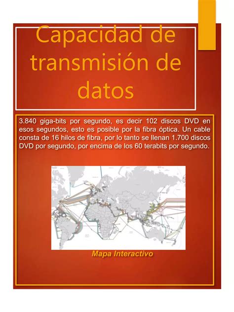 Presentación de Cables Submarinos Mundiales de Fibra Óptica PDF