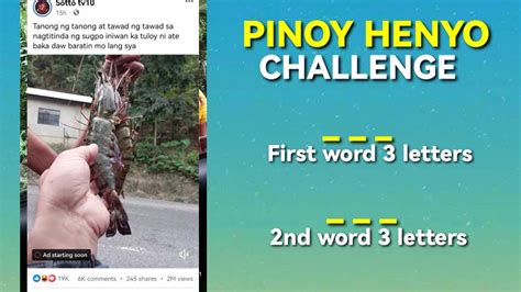 Pinoy Henyo Challenge For Sunday Plus Free Subscriber S Youtube