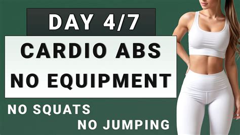 Day 4 7 Cardio Abs Workout Knee Friendly No Jumping No Squats🔺 7 Day Body Transformation