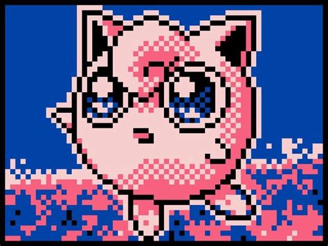 Jigglypuff Pokemon Gameboy Trading Card Game Pixel Art