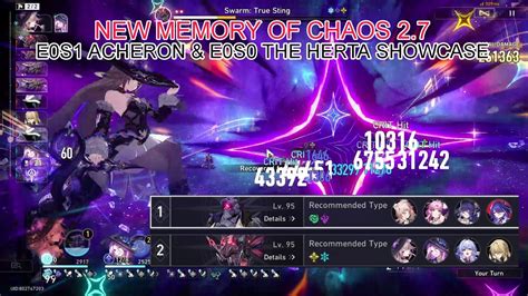 New Memory Of Chaos 2 7 E0S1 Acheron E0S0 The Herta Showcase Honkai