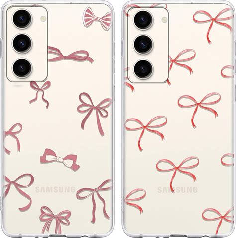Phoona 2 Packs Pink Bow Print Phone Case for Samsung Galaxy A35 5G 6.6