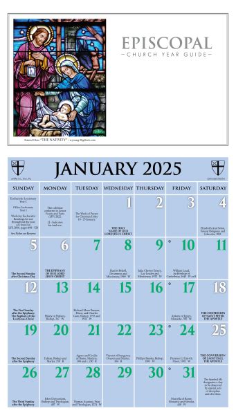 2025 Liturgical Calendar Episcopal Alejandro Bryce