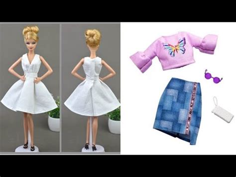 Barbie jeans etek yapımı barbie elbise yapımı 5 dakikada hallet