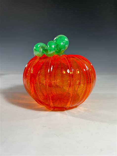 Orange Glass Pumpkin John Gibbons Glass