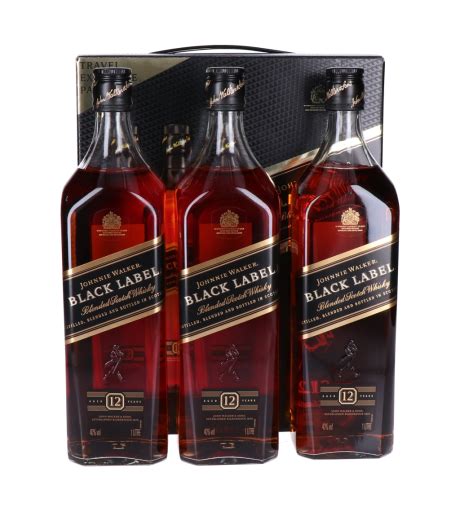 Johnnie Walker Black Label Whisky Travel Exclusive Pack Aged Years