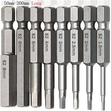 Pcs Hex Head Bit Set Inch Hex Shank Magnetic Allen Wrench