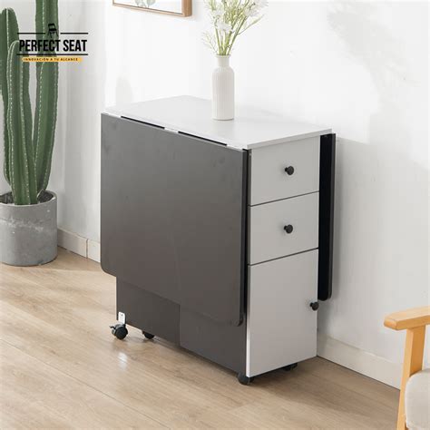 Mesa Plegable Multiuso Organizador Gris Negro Perfect Seat