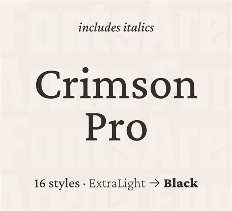 Free Font Crimson Pro By Sebastian Kosch And Jacques Le Bailly — Fontsarena