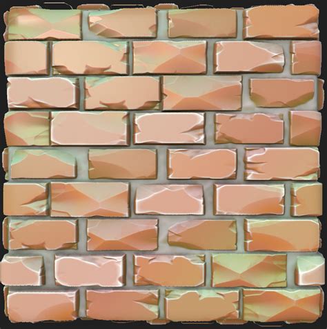 Texture Stylized Bricks Wall Vr Ar Low Poly Cgtrader