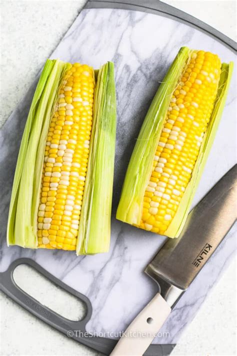 Microwave Corn In Husk - The Shortcut Kitchen