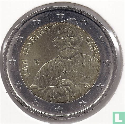 San Marino 2 Euro 2007 200th Anniversary Of The Birth Of Giuseppe