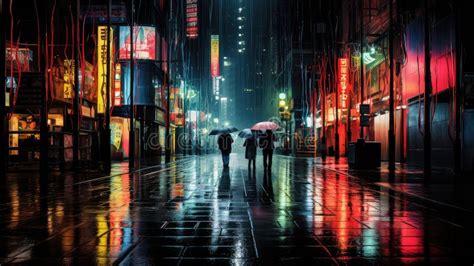 Rain dark city stock illustration. Illustration of dark - 324792831