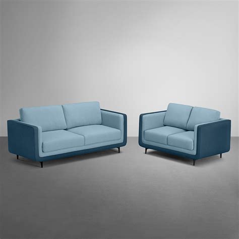 Buy Blue Color Mojo 3+2 Seater Sofa Set | Sleepyhead