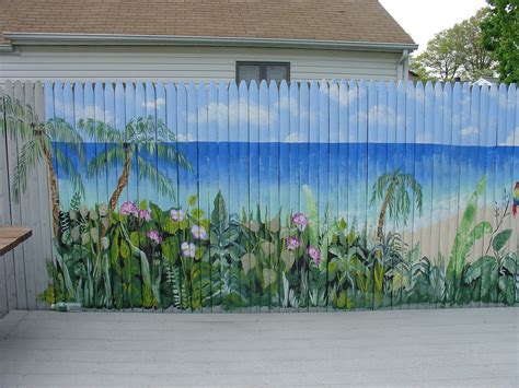 Tropical Mural Outdoor Fence Mural 8x32 Arlmcloughlin Flickr