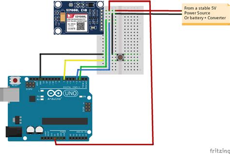 Gsm Module Arduino Circuit Diagram