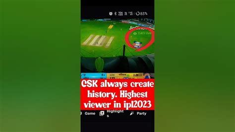 Highest Viewer In Ipl 2023 Jio Cinema Cskvsgt Ipl2023 Shorts