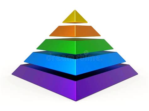 Piramide Con Cinque Livelli Piramide Rossa Superiore D Illustrazione