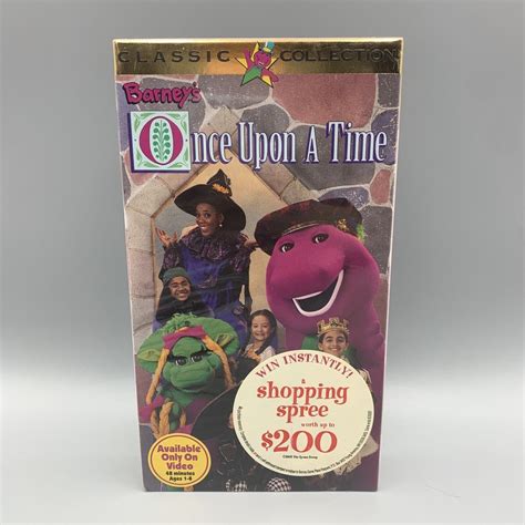 Barney Once Upon A Time Vhs 1996 White Tape Vintage Classic Collection Sealed 45986020147 Ebay