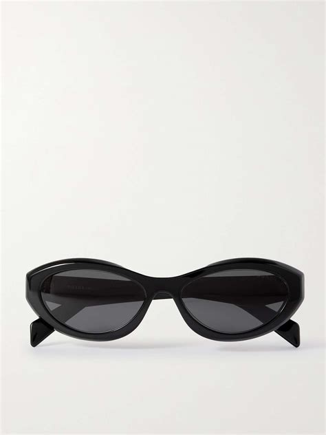 Prada Eyewear Oval Frame Acetate Sunglasses Net A Porter